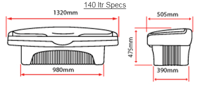 140 ltr Ute Box Specs