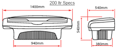 200 ltr Ute Box Specs