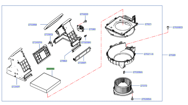 NISSAN NAVARA CABIN AIR FILTER - Image 2